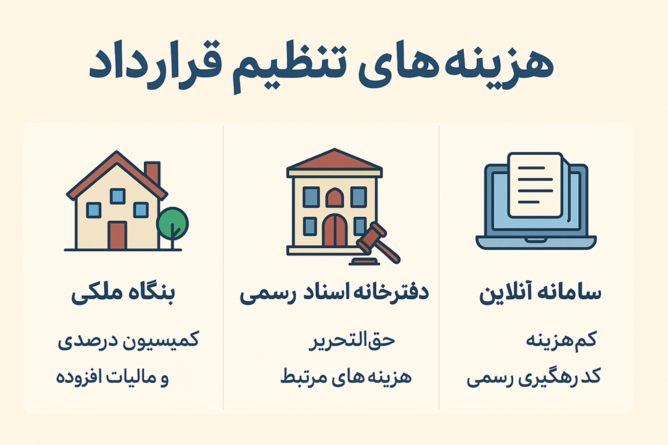 هزینه تنظیم قرارداد