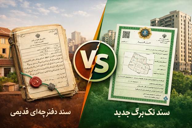 تفاوت سند تک برگ جدید و قدیم